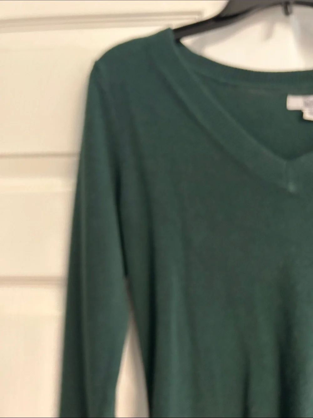 croft & barrow Dark Green V-Neck Sweater for Women